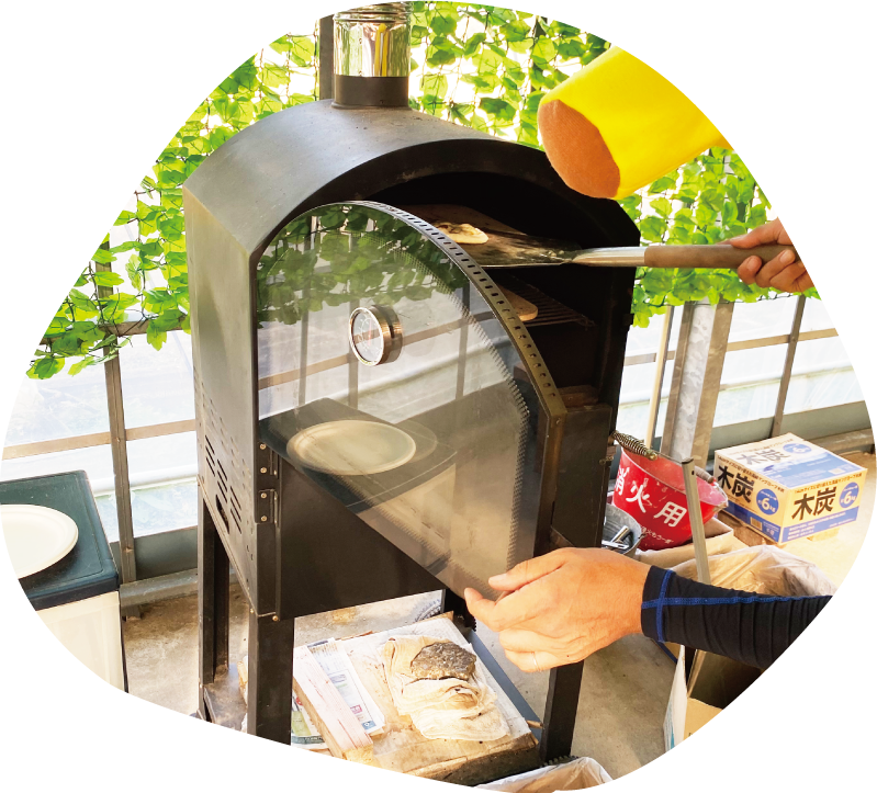 ピザ体験ができるのは稲沢フルーツ園